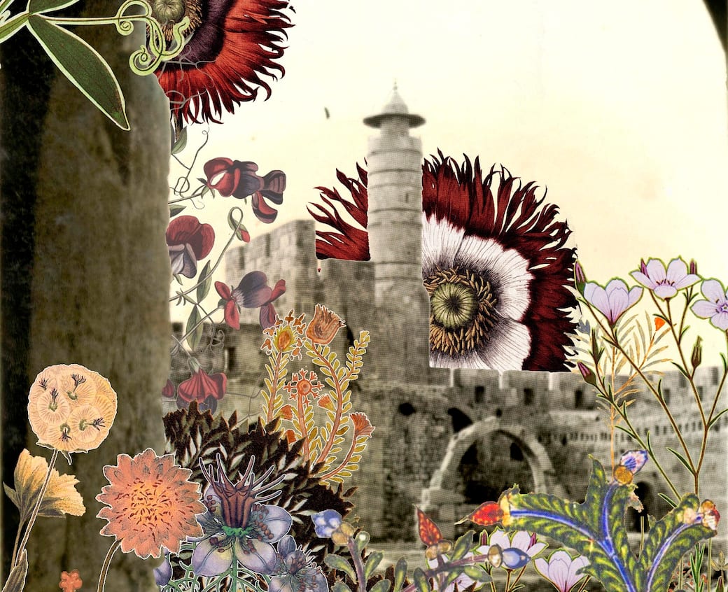 Francesco Simeti, Citadel, 2025, Stampa su lino, pezzo unico, 120x80 cm