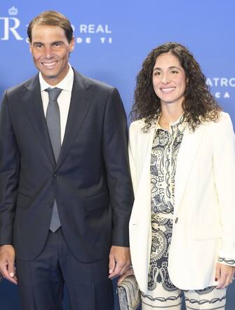 19-04-2024 Madrid Rafael Nadal and his wife Xisca Perello during centenary (100 anniversary) of Telefonica at the royal theatre in Madrid.

No Spain

Â' PPE/Thorton//PICTUREPRESSEUROPE_PPE0476/Credit:PPE/SIPA/2404201128