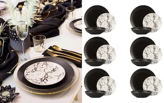 Set piatti Eclissi in stoneware, 18 pezzi