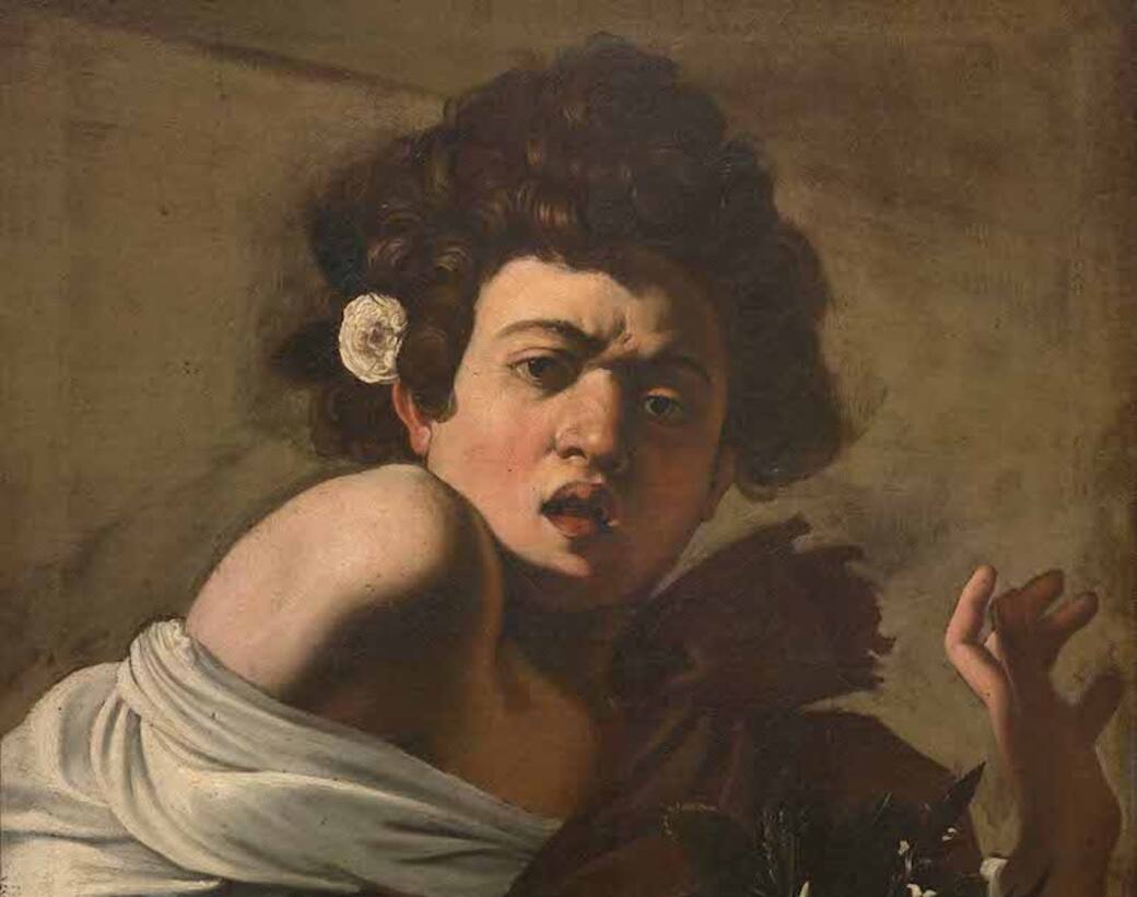 Michelangelo Merisi detto Caravaggio, Ragazzo morso da un ramarro, 1597 ca., olio su tela, Firenze, Fondazione Roberto Longhi