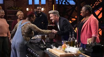 MASTERCHEF: L-R: Family and contestant with host/judge Gordon Ramsay and special guest Tiffany Derry in the “Regional Auditions - The South” episode of MASTERCHEF airing Wednesday, June 14 (8:00-9:02 PM ET/PT) on FOX. © 2023 FOXMEDIA LLC. Cr: FOX.