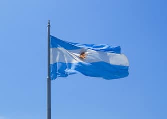 Argentinian flag waving