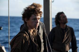 Tom Holland durante una scena del film Heart of the Sea