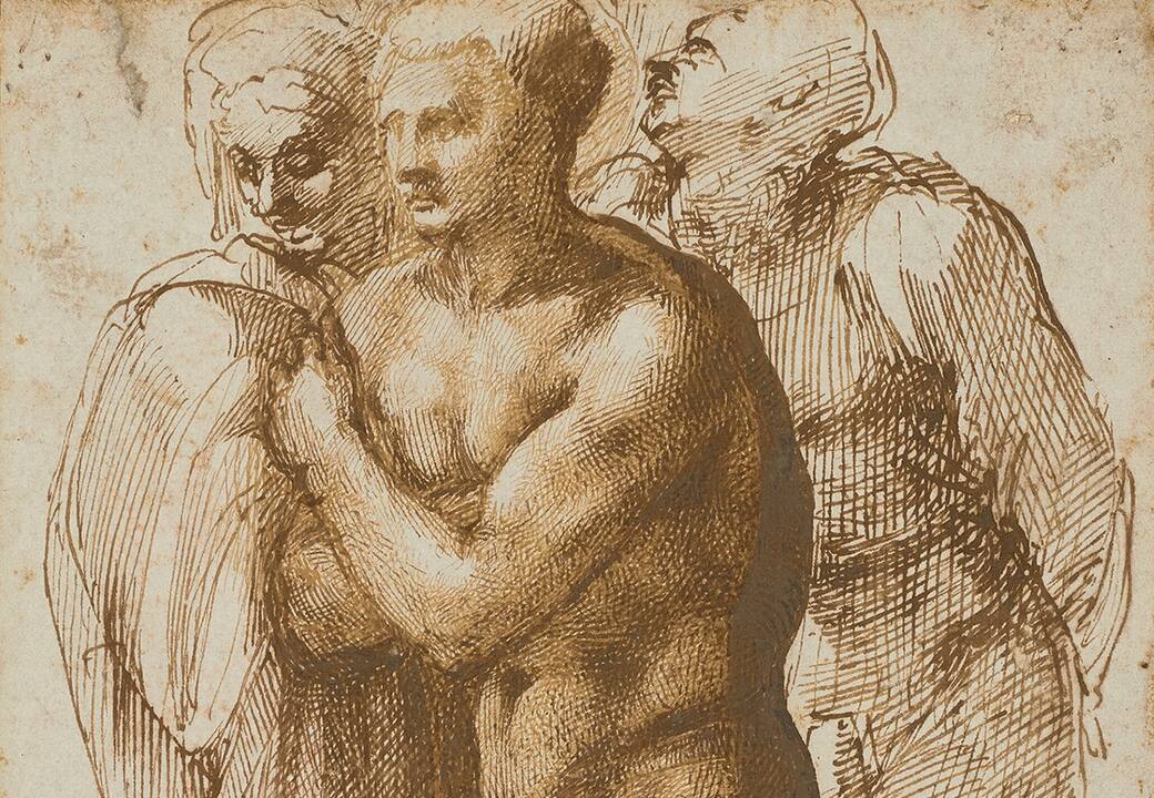 Michelangelo_Buonarroti_A_nude_young_man_(after_Masaccio)_and_two_figures_behind_pen_and_two_shades_of_brown_ink_33_x_20_cm_copyright_Christie_s_images_limited.jpg