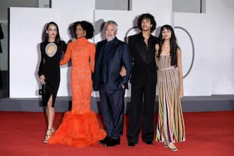 80th Venice Film Festival 2023, Red carpet film "Dogman" . Pictured: Luc Besson, Virginie Silla, Sateen Besson, Mao Besson, Thalia Besson, Shanna Besson