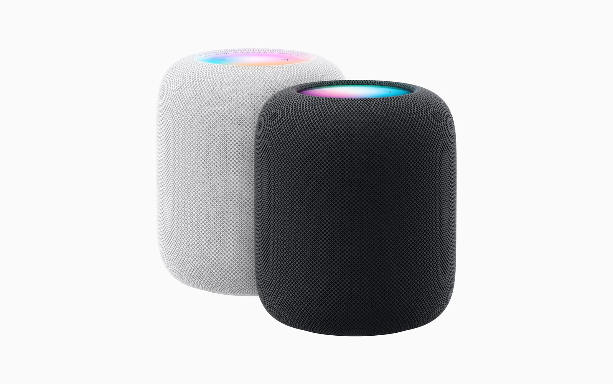 I due colori di HomePod: bianco e Mezzanotte