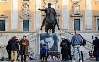 Fiaccolata a Roma per Navalny