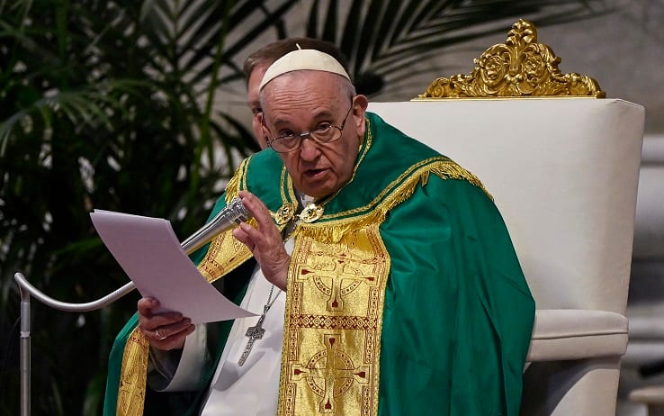 Pope Francis celebrates a mass for the World Day of the Poor in Saint Peter's Basilica, Vatican City, 13 November 2022. ANSA/RICCARDO ANTIMIANI