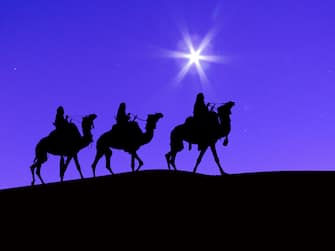 Fine art work of the Biblical Magi  also referred to as the Three Wise Men or Three Kings