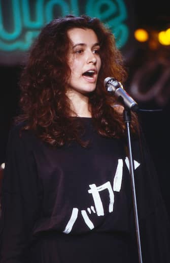 Die Spielbude, Unterhaltungsshow, Deutschland 1982 - 1989, Gaststar: italienische SÃ¤ngerin Giorgia Todrani. (Photo by Frank Hempel/United Archives via Getty Images)