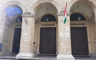 Il tribunale dove ci sarà l'udienza a Ilaria Salis  a Budapest , Ungheria, 28 marzo 2024. 
ANSA/Enrico Martinelli