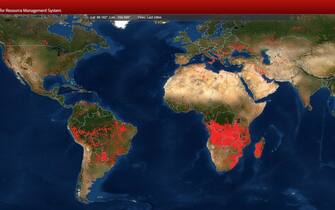 Gli incendi in una mappa della Nasa