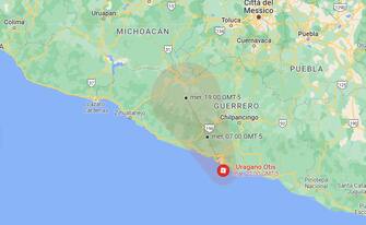 Direzione dell'uragano Otis, che punta Acapulco sulla costa meridionale del Messico