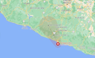 Direzione dell'uragano Otis, che punta Acapulco sulla costa meridionale del Messico