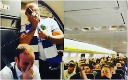 Schalke, delirio dei tifosi in aereo. VIDEO