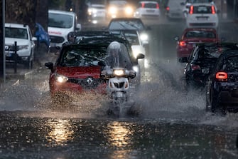 Il  temporale che si è abbattuto a Roma, 13 giugno 2023.
ANSA/MASSIMO PERCOSSI