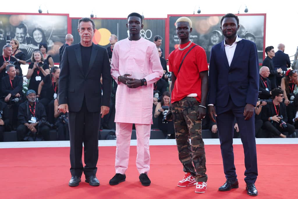Matteo Garrone, Seydou Sarr, Moustapha Fall e Mamadou Kouassi Matteo Garrone, Seydou Sarr, Moustapha Fall e Mamadou Kouassi