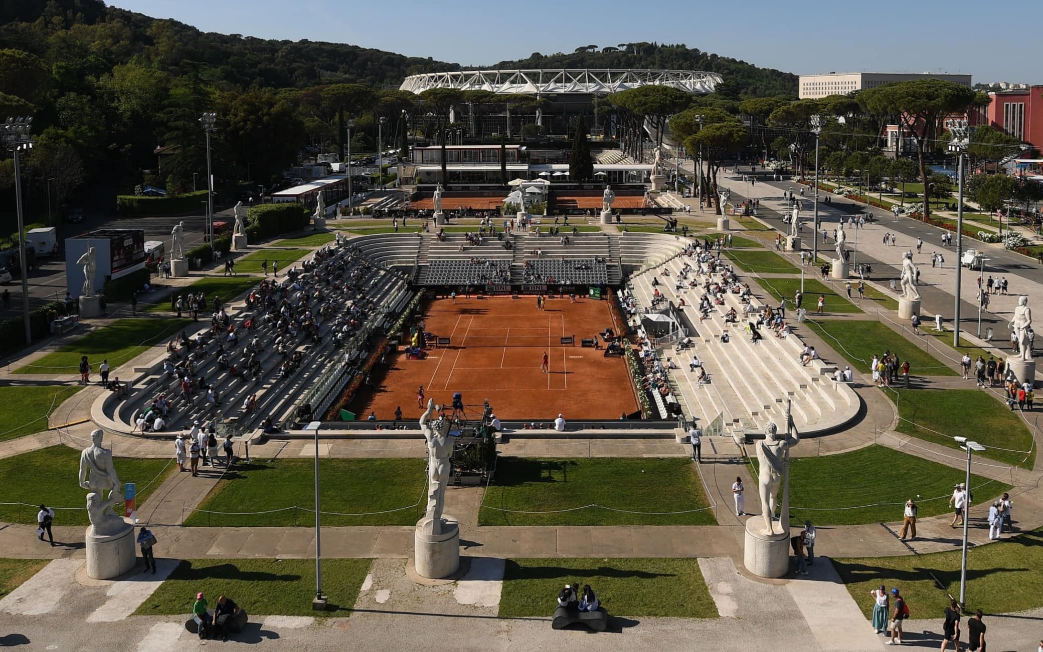 Lo stadio intitolato a Nicola Pietrangeli al Foro Italico (Roma) Stadio Pietrangeli