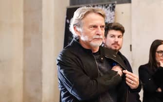 Roma, Funerali di Antonello Fassari nella chiesa degli Artisti . Nella foto: Cesare Bocci