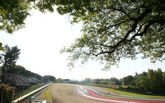 IMOLA, ITALY - MAY 12: Track corner Acque Minerali during the Imola at Imola on May 12, 2018 in Imola, Italy. (Photo by Gold and Goose / LAT Images)