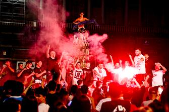 napoli, festeggiamenti,coppa italia, napoli, juventus, tifosi, c