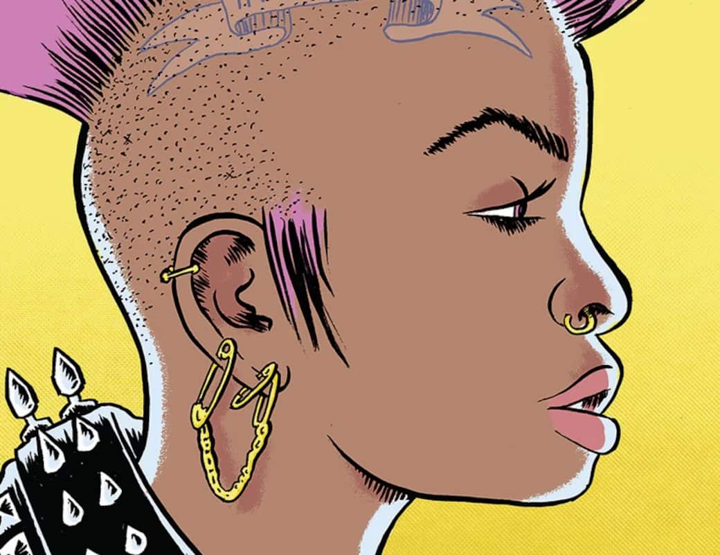 Un dettaglio della copertina di “Punk Rock in Comics!”