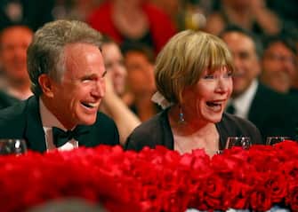 HOLLYWOOD - JUNE 12:  Actor Warren Beatty and sister Shirley MacLaine in the audience during the 36th AFI Life Achievement Award tribute to Warren Beatty held at the Kodak Theatre on June 11, 2008 in Hollywood, California. The show will air on USA Network at 9PM PST on June 25, 2008.  (Photo by Alberto E. Rodriguez/Getty Images for AFI)