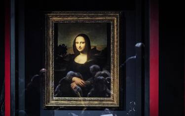 Anteprima stampa della mostra "Leonardo Da Vinci, la prima Monna Lisa" alla Promotrice delle Belle Arti di Torino,  23 novembre 2023 ANSA/TINO ROMANO
