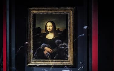Anteprima stampa della mostra "Leonardo Da Vinci, la prima Monna Lisa" alla Promotrice delle Belle Arti di Torino,  23 novembre 2023 ANSA/TINO ROMANO