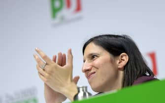 New Italian Democratic Party secretary, Elly Schlein, attends at the National Assembly of the Democratic Party (Partito Democratico / PD) at the 'La Nuvola' convention center in Rome, Italy, 12 March 2023.
ANSA/FABIO CIMAGLIA