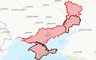 Cartina dell'avanzata russa in Ucraina