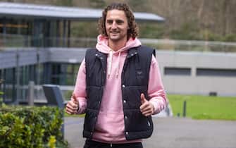 epa11227808 French soccer player Adrien Rabiot arrives at the national team's training complex ahead a training session in Clairefontaine-en-Yvelines, south of Paris, France, 18 March 2024. France will face Germany for a friendly match on 23 March 2024.  EPA/CHRISTOPHE PETIT TESSON