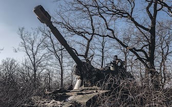 DONETSK, UKRAINE - JANUARY 08: Ukrainian soldier in his position as a tankman as Russia-Ukraine war continues on the Bakhmut frontline in Donetsk, Ukraine on January 08, 2023. (Photo by Diego Herrera Carcedo/Anadolu Agency via Getty Images)