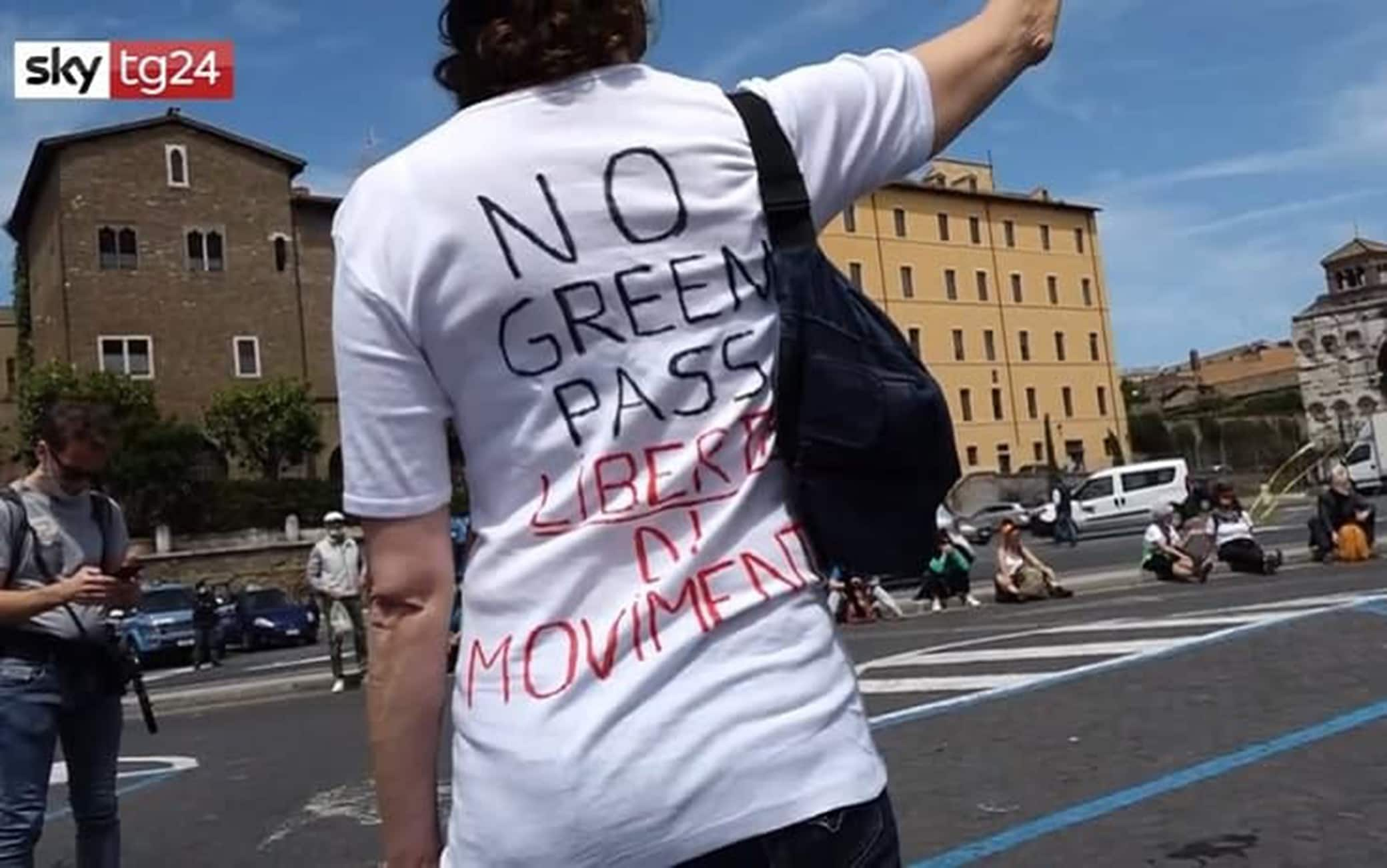 Manifestazione no vax a roma