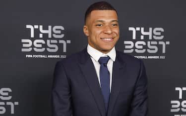 French soccer player Kylian Mbappe of Paris Saint-Germain FC arrives for the The Best FIFA Football Awards 2022 ceremony in Paris, France, 27 February 2023. ANSA/YOAN VALAT
