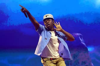 INDIO, CALIFORNIA - APRIL 13: (FOR EDITORIAL USE ONLY) Tyler, the Creator performs at the Coachella Stage during the 2024 Coachella Valley Music and Arts Festival at Empire Polo Club on April 13, 2024 in Indio, California. (Photo by Arturo Holmes/Getty Images for Coachella)