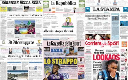 Le prime pagine del 2 agosto