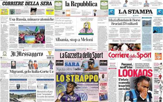 Le prime pagine dei quotidiani di oggi 2 agosto: la rassegna stampa di Sky TG24 Le prime pagine dei quotidiani di oggi 2 agosto: la rassegna stampa di Sky TG24