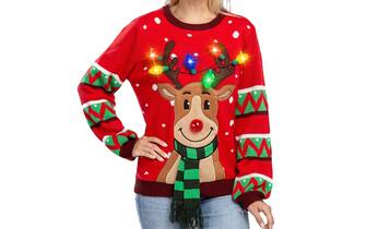JOYIN | Maglione di Natale con palline incorporate