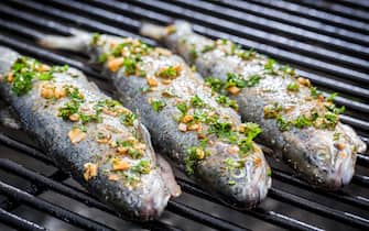 Grilled fish with lemon and spices