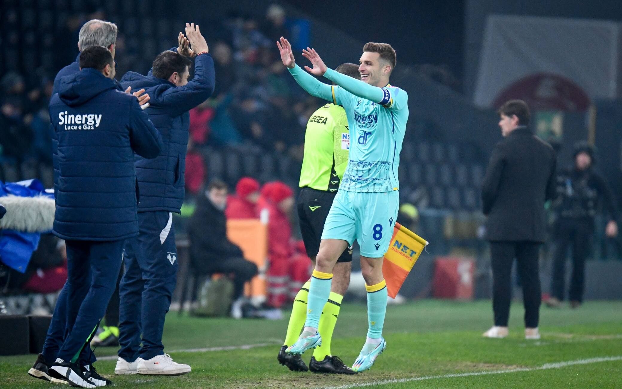 L'esultanza di Lazovic