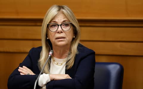 Rita dalla Chiesa partecipa alla conferenza stampa sulla proposta di legge per il diritto all’oblio oncologico, presso la Camera dei Deputati, Roma, 5 giugno 2023, ANSA/VINCENZO LIVIERI
