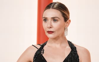 Elizabeth Olsen wearing Givenchy walking on the red carpet at The 95th Academy Awards held by the Academy of Motion Picture Arts and Sciences at the Dolby Theatre in Los Angeles, CA on March 12, 2023. (Photo by Sthanlee B. Mirador/Sipa USA)