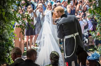Il principe Harry e Meghan Markle durante il matrimonio