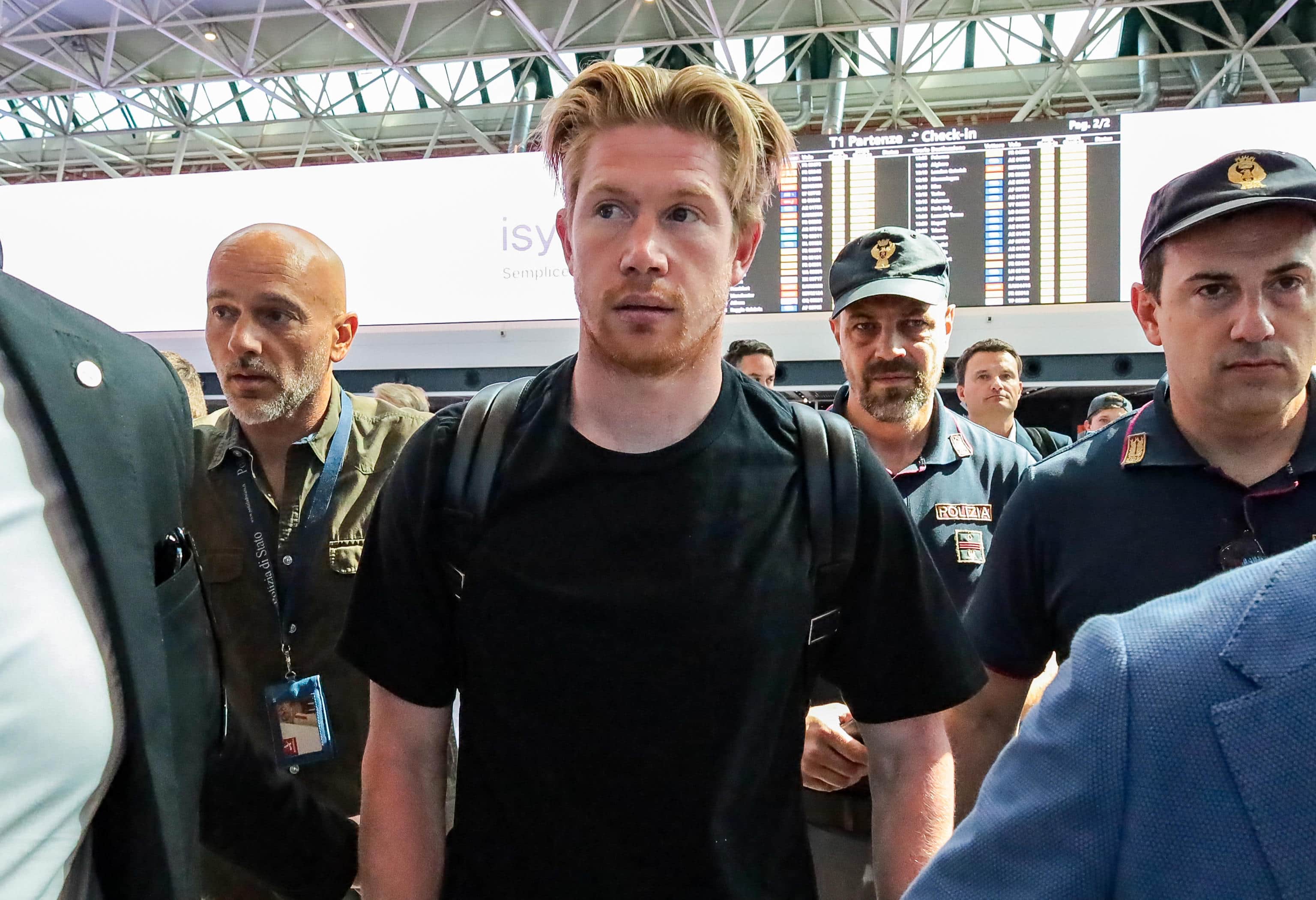 L'arrivo di Kevin De Bruyne a Fiumicino