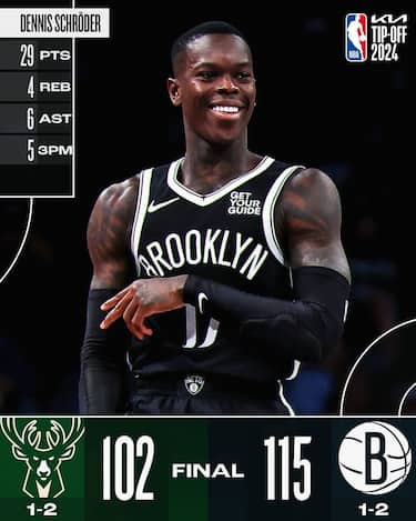 BROOKLYN NETS-MILWAUKEE BUCKS 115-102