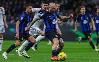 Federico Dimarco of FC Internazionale seen in action during Serie A 2023/24 football match between FC Internazionale and Genoa CFC at San Siro Stadium, Milan, Italy on March 04, 2024 - Photo ANSA / Fabrizio Carabelli