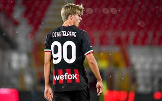 Milan's Charles De Ketelaere portrait during the friendly football match LR Vicenza vs AC Milan on August 06, 2022 at the Romeo Menti stadium in Vicenza, Italy (Photo by Ettore Griffoni/LiveMedia/NurPhoto via Getty Images)