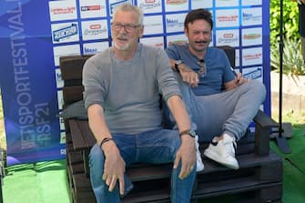 Stefano Tacconi, TotÃ² Schillaci  during the Padel Solidarity at the Rieti Sport Festival, in Rieti, Italy, on June 13, 2021. (Photo by Riccardo Fabi/NurPhoto via Getty Images)
