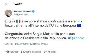 tweet presidente parlameno Ue